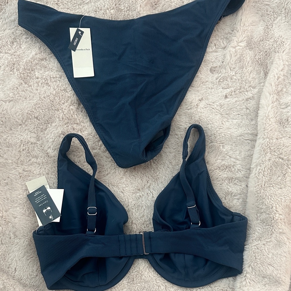 Abercrombie & Fitch Navy Ribbed Bikini Set - Picture 9 of 9